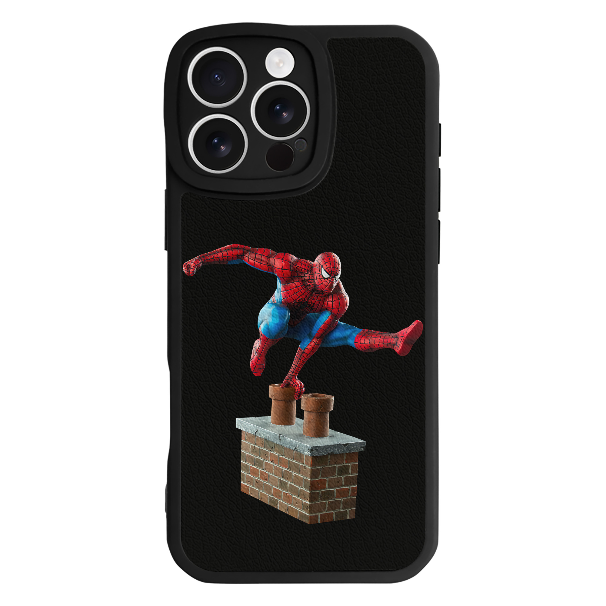 （画像用） Spider Man スパイダーマン 【iPhone 16シリーズ対応】シリコンスマホケース（レザー調） 材質：シリコン